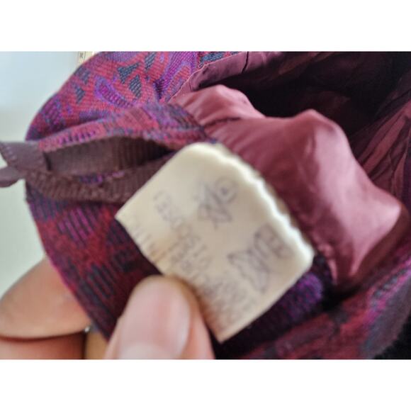 Vintage Geiger of Austria -Pleated Midi Skirt - Wool Burgundy -Size M 40 - Picture 5 of 5